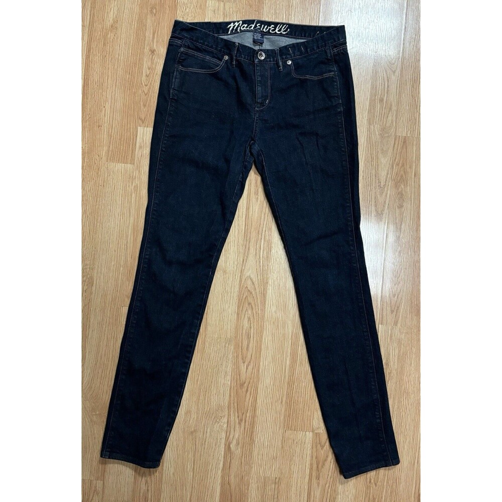 Madewell Low Rise Womens Blue Jeans Size 28 x 32 Dark Blue Wash Denim Skinny